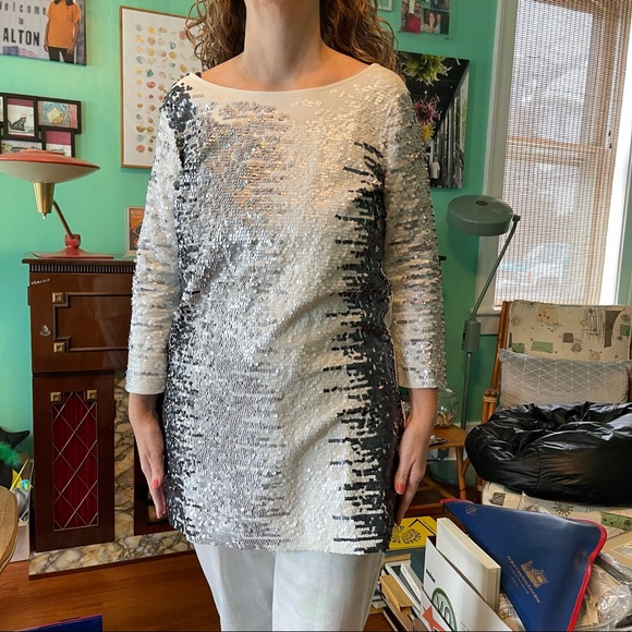 🩶Joan Vass Sequin Tunic (XL) - Picture 4 of 7